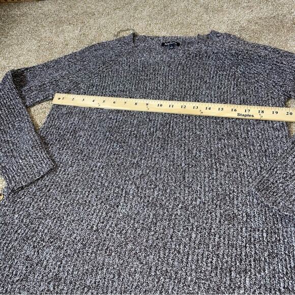 Pink Clover women's sweater boxy gray/black comfortable SZ L button edges - Picture 8 of 11